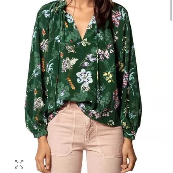 Zadig & Voltaire Theresa Floral-Printed Silk Tunic Size Small - Picture 1 of 5